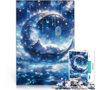Puzzle 1000 pezzi per adolescenti Acchiappasogni a forma di gatto carino Analisi e logica Ogni pezzo è unico - Gioco divertente e stimolante per tutta la famiglia 38x26cm