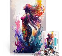 Puzzle 1000 pezzi per adolescenti Acquerelli di sirene Difficile da completare ma divertente e umoristico Migliorare la memoria 75x50cm