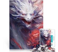 Puzzle 1000 pezzi per adolescenti Acquerello del drago Sakura Giochi educativi Decorazione della casa con poster abbinato e foglio di quiz 38x26cm