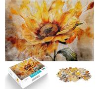Puzzle 1000 pezzi per adolescenti Acquerello di girasole Giocattoli educativi per l'apprendimento Giochi per famiglie Regalo divertente 52x38cm