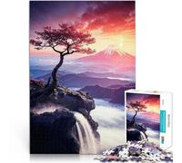 Puzzle 1000 pezzi per adolescenti Alba del Fujisan Sakura giocattoli educativi per l'apprendimento Gioco educativo per compleanno e Natale 52x38cm