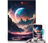 Puzzle 1000 pezzi per adolescenti Alba del paesaggio planetario Gioco intellettuale giocattolo con poster abbinato e foglio di quiz 75x50cm