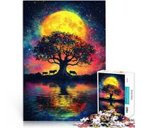 Puzzle 1000 pezzi per adolescenti Albero al chiaro di luna Sfida di gioco educativo giocattolo Collezione di artisti, Belle arti 50x70cm