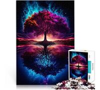 Puzzle 1000 pezzi per adolescenti albero cosmico della vita giocattoli educativi per l'apprendimento perché è ideale come regalo per tutta la famiglia 52x38cm