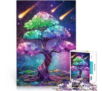 Puzzle 1000 pezzi per adolescenti Albero Cosmico della Vita Gioco di famiglia antistress sfida difficile con poster abbinato e foglio di quiz 75x50cm