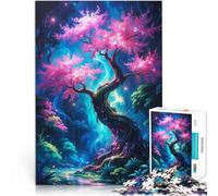 Puzzle 1000 pezzi per adolescenti Albero della foresta incantata Gioco intellettuale giocattolo Migliorare l'amore tra le coppie 38x26cm