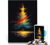 Puzzle 1000 pezzi per adolescenti Albero di Natale astratto Riduzione dello stress interessante Migliorare l'amore tra le coppie 50x70cm