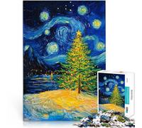 Puzzle 1000 pezzi per adolescenti Albero di Natale stellato Vacanza a casa: uccidere il tempo Gioco educativo per compleanno e Natale 75x50cm