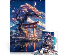 Puzzle 1000 pezzi per adolescenti albero di sakura giapponese Riduzione dello stress interessante perché è ideale come regalo per tutta la famiglia 50x70cm