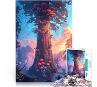Puzzle 1000 pezzi per adolescenti Albero gigante con funghi Vacanza a casa: uccidere il tempo Migliorare l'amore tra le coppie 38x26cm