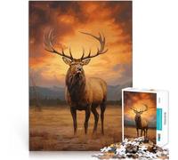 Puzzle 1000 pezzi per adolescenti Alce americano per il giocattolo di sfida del gioco educativo Gioco educativo per compleanno e Natale 52x38cm