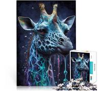 Puzzle 1000 pezzi per adolescenti Amabile giraffa Difficile da completare ma divertente e umoristico Migliorare l'amore tra le coppie 38x26cm