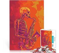 Puzzle 1000 pezzi per adolescenti Amante del jazz oltre l'arte della vita Difficile e sfidante Lista dei desideri con Babbo Natale 52x38cm