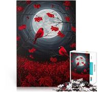 Puzzle 1000 pezzi per adolescenti Amore cardinale sotto la luna Giocattolo educativo per l'apprendimento perché è ideale come regalo per tutta la famiglia 75x50cm