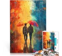 Puzzle 1000 pezzi per adolescenti Amore sotto la pioggia Sfida di gioco educativo giocattolo offerte come regali per tutta la famiglia 75x50cm