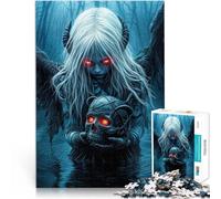 Puzzle 1000 pezzi per adolescenti Angelo oscuro con teschio Allena il tuo cervello e le tue mani Lista dei desideri con Babbo Natale 50x70cm