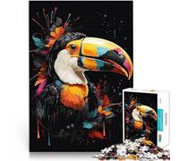 Puzzle 1000 pezzi per adolescenti Animali di uccelli tucani Giocattoli di gioco impegnativi con poster abbinato e foglio di quiz 75x50cm