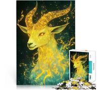 Puzzle 1000 pezzi per adolescenti Antilope capra dorata Difficile da completare ma divertente e umoristico Interazione genitore-figlio 75x50cm