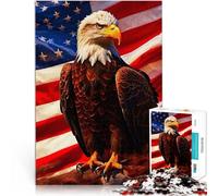 Puzzle 1000 pezzi per adolescenti Aquila americana Difficile da completare ma divertente e umoristico perché è ideale come regalo per tutta la famiglia 52x38cm
