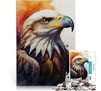 Puzzle 1000 pezzi per adolescenti Aquila in acquerello Difficile da completare ma divertente e umoristico Decorazione d'arte per la casa 50x70cm