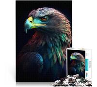 Puzzle 1000 pezzi per adolescenti Aquila nell'arte colorata Riduzione dello stress interessante è ideale come regalo per tutta la famiglia 38x26cm