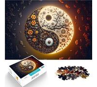 Puzzle 1000 pezzi per adolescenti Armonia Cosmica Yin Yang Giocattoli da gioco per regalo di famiglia con poster abbinato e foglio di quiz 38x26cm