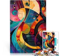 Puzzle 1000 pezzi per adolescenti Armonia vibrante per il giocattolo di sfida del gioco educativo con poster abbinato e foglio di quiz 75x50cm