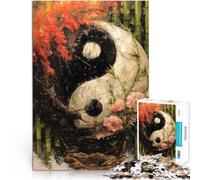 Puzzle 1000 pezzi per adolescenti Armonia Yin Yang per il giocattolo di sfida del gioco educativo Regalo di compleanno, regali, arte murale 38x26cm