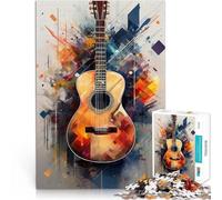 Puzzle 1000 pezzi per adolescenti Arte astratta della chitarra Giocattoli per l'intrattenimento in famiglia Migliorare la memoria 70x100cm