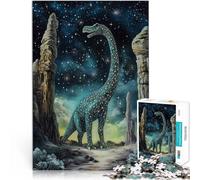 Puzzle 1000 pezzi per adolescenti Arte colorata dei dinosauri giocattoli educativi per l'apprendimento è ideale come regalo per tutta la famiglia 75x50cm