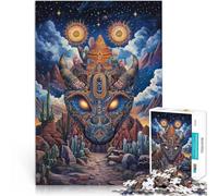 Puzzle 1000 pezzi per adolescenti Arte colorata dei dinosauri Gioco intellettuale giocattolo Lista dei desideri con Babbo Natale 70x100cm