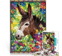 Puzzle 1000 pezzi per adolescenti Arte del mosaico dell'asino Gioco impegnativo e gioco in famiglia Migliorare l'amore tra le coppie 38x26cm