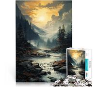 Puzzle 1000 pezzi per adolescenti Arte del paesaggio fluviale Per il divertimento in famiglia Gioco educativo per compleanno e Natale 70x100cm