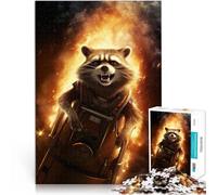 Puzzle 1000 pezzi per adolescenti Arte del procione Difficile da completare ma divertente e umoristico è ideale come regalo per tutta la famiglia 52x38cm