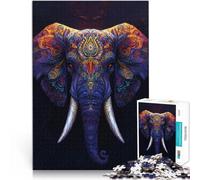 Puzzle 1000 pezzi per adolescenti arte del re elefante Antistress Vacanza in patria Uccidere il tempo Adatto per la decorazione del desktop 75x50cm