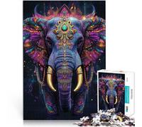 Puzzle 1000 pezzi per adolescenti arte del re elefante Difficile da completare ma divertente e umoristico Regalo di compleanno 75x50cm