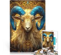 Puzzle 1000 pezzi per adolescenti arte della testa di pecora Giocattoli per l'intrattenimento in famiglia Migliorare la memoria 52x38cm
