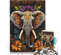 Puzzle 1000 pezzi per adolescenti arte dell'elefante Antistress Vacanza in patria Uccidere il tempo è ideale come regalo per tutta la famiglia 75x50cm