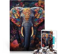 Puzzle 1000 pezzi per adolescenti arte dell'elefante Difficile da completare ma divertente e umoristico Giocattoli per la decorazione della casa 52x38cm