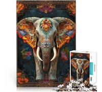 Puzzle 1000 pezzi per adolescenti arte dell'elefante Giocattolo educativo intellettuale decomprimente offerte come regali per tutta la famiglia 52x38cm