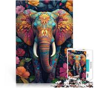 Puzzle 1000 pezzi per adolescenti arte dell'elefante~ Giocattolo educativo intellettuale decomprimente perché è ideale come regalo per tutta la famiglia 75x50cm
