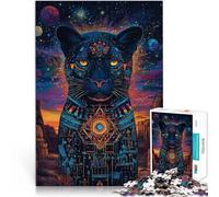 Puzzle 1000 pezzi per adolescenti Arte fantasy della Pantera Nera Gara di velocità delle mani Gioco educativo per compleanno e Natale 50x70cm