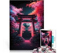 Puzzle 1000 pezzi per adolescenti Arte giapponese dei fiori di ciliegio Gara di velocità delle mani offerte come regali per tutta la famiglia 52x38cm