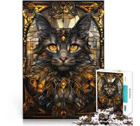 Puzzle 1000 pezzi per adolescenti Arte Kintsugi del gatto nero Gioco intellettuale giocattolo offerte come regali per tutta la famiglia 50x70cm