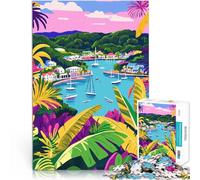 Puzzle 1000 pezzi per adolescenti Arte minimalista serale della Nuova Zelanda Sollievo dallo stress Decorazioni e regali unici per la casa 38x26cm