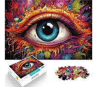 Puzzle 1000 pezzi per adolescenti Arte psichedelica dell'occhio Sfida di gioco educativo giocattolo offerte come regali per tutta la famiglia 70x100cm