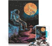 Puzzle 1000 pezzi per adolescenti Astronauta che contempla lo spazio Difficile e sfidante con pezzi completamente interconnessi di forma casuale 75x50cm