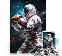 Puzzle 1000 pezzi per adolescenti Astronauta di pugilato nello spazio Assemblaggio del modello Regalo di compleanno, regali, arte murale 50x70cm