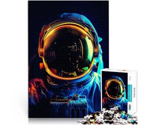 Puzzle 1000 pezzi per adolescenti Astronauta e oscurità per il giocattolo di sfida del gioco educativo Migliorare l'amore tra le coppie 75x50cm
