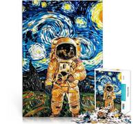 Puzzle 1000 pezzi per adolescenti Astronauta nella notte stellata Giocattoli di gioco impegnativi Collezione di artisti, Belle arti 38x26cm